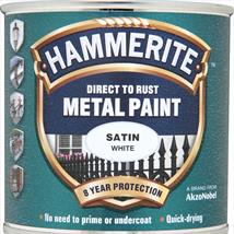 Hammerite Direct to Rust Satin Finish White 250ml