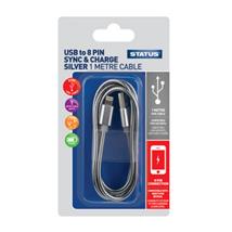 Status USB to 8 Pin Chrome Cable 1mtr