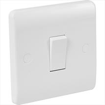 Scolmore Click Mode 10A 1 Gang 1 Way Light Switch White CMA010