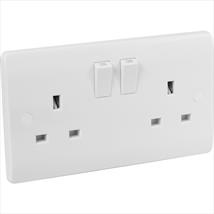 Scolmore Click Mode DP Switched Socket 2 Gang CMA036 Box of 5