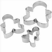 Chef Aid Stainless Steel Gingerbread Man Cookie Cutter Set of 3