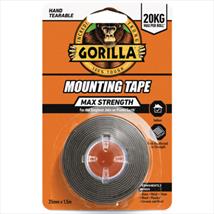 Gorilla Max Strength Mounting Tape 1.5m Black