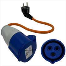 EU Plug to 16Amp / 230V Site Socket