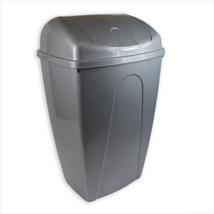 TML Swing Bin Metalic Silver 50ltr