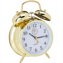 Acctim Saxon Bell Alarm Clock Brass