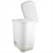 Tontarelli White Pedal Bin 8ltr