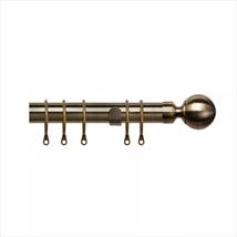 Extendable Metal Ball Pole Antique Brass 1.2 - 2.1m