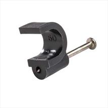 Cable Clips Black Round 7mm Box of 100