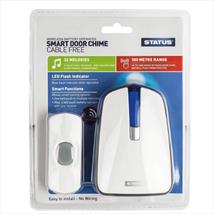 Status Wireless Plug in Door Chime with Strobe - White