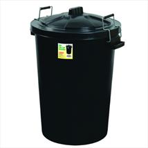 Clip Lid Dustbin Black 90ltr