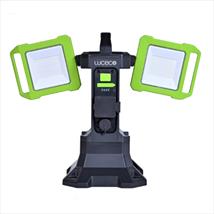 Luceco 18V-20V/240V 3500lm Twin‑Head Hybrid LED Work Light