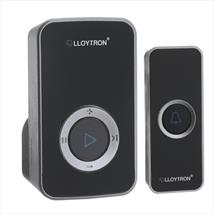 Lloytron MIP3 Melody Lithium Rechargeable Portable Door Chime Kit - Black