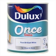 Dulux Once Gloss Pure Brilliant White 750ml