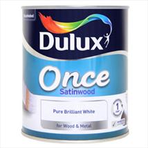 Dulux Once Satinwood Pure Brilliant White 750ml