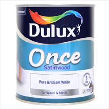 Dulux Once Satinwood Pure Brilliant White 750ml