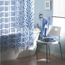 Blue Canyon Peva Shower Curtain Mosaic Blue 180 x 180cm