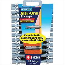 Plasplugs All In One Fixings Pk of 52