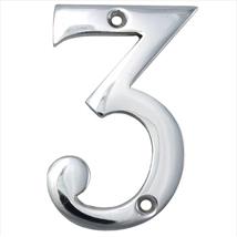 Securit Chrome Plated House Numbers 75mm