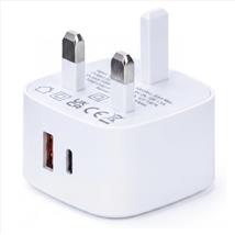 Status Twin USB A and C Fast Charging Power Adaptor 20w