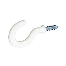 Securit Shouldered Cup Hook White 25mm Pk of 5