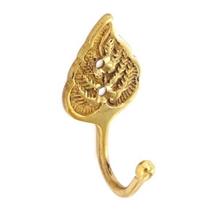 Securit Brass Leaf Tie Back Hook 60mm Pack of 2