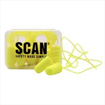 Scan Foam Earplugs & Cord (6 Pairs)