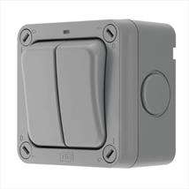 BG Nexus Storm Outdoor 20AX Double 2-Way Switch IP66 WP42-02
