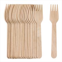 Chef Aid Wooden Cutlery Forks Pk of 24