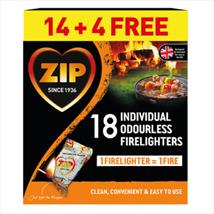 Zip Fast & Clean Fire Lighter 14 + 4 Free