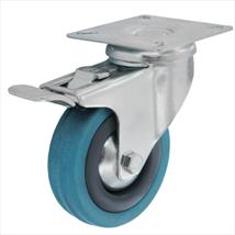 Smiths Ironmongery Swivel Castor Wheel With Brake 100mm