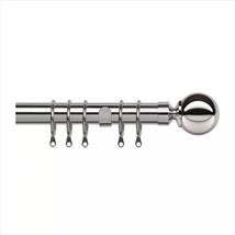 Extendable Metal Ball Pole Chrome 1.2 - 2.1m