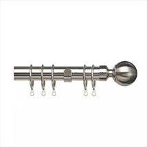 Extendable Metal Ball Pole Satin Silver 1.2 - 2.1m