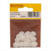 Centurion Pozi Cover Caps White Pk of 20