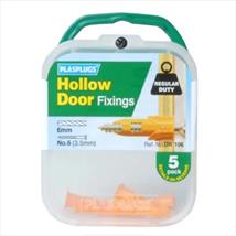 PlasPlugs Hollow Door Fixings x 5