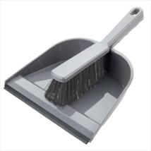 Dustpan & Stiff Brush Silver