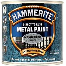 Hammerite Direct to Rust Hammered Finish Silver 250ml