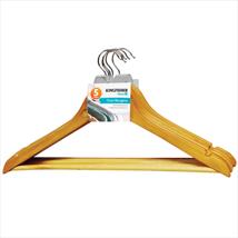 Kingfisher 5 Pack of Wooden Coat Hangers