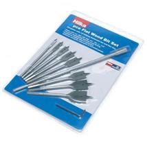 Hilka 10 pce Flat Wood Boring Bit Set