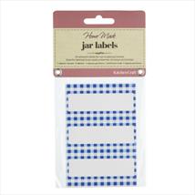 Home Made Jar Labels - Blue Gingham