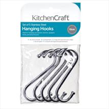 KitchenCraft 10cm Chrome Plated 'S' Hooks Pk of 5