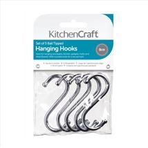 KitchenCraft 8cm Chrome Plated 'S' Hooks Pk of Five