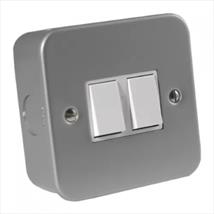 Status Metal Clad 2 Gang 2 Way Switch