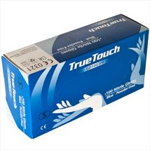 TrueTouch Blue Powder Free Disposable Nitrile Gloves Box of 100