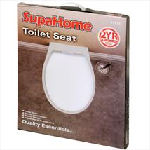 Supahome White Plastic Toilet Seat