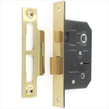 Securit Bathroom Lock Brass Plated 63mm