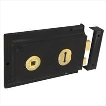 Securit Double Handed Rim Lock Black 150mm