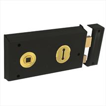 Securit Double Handed Rim Lock Black 140mm
