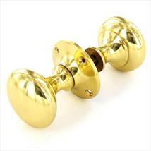 Securit Victorian Rim Knobset Brass 50mm