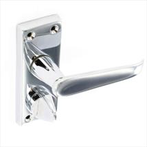 Securit Chrome Flat Privacy Handles 115mm