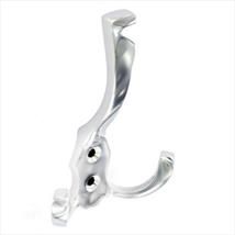 Securit Chrome Hat & Twin Coat Hook 125mm